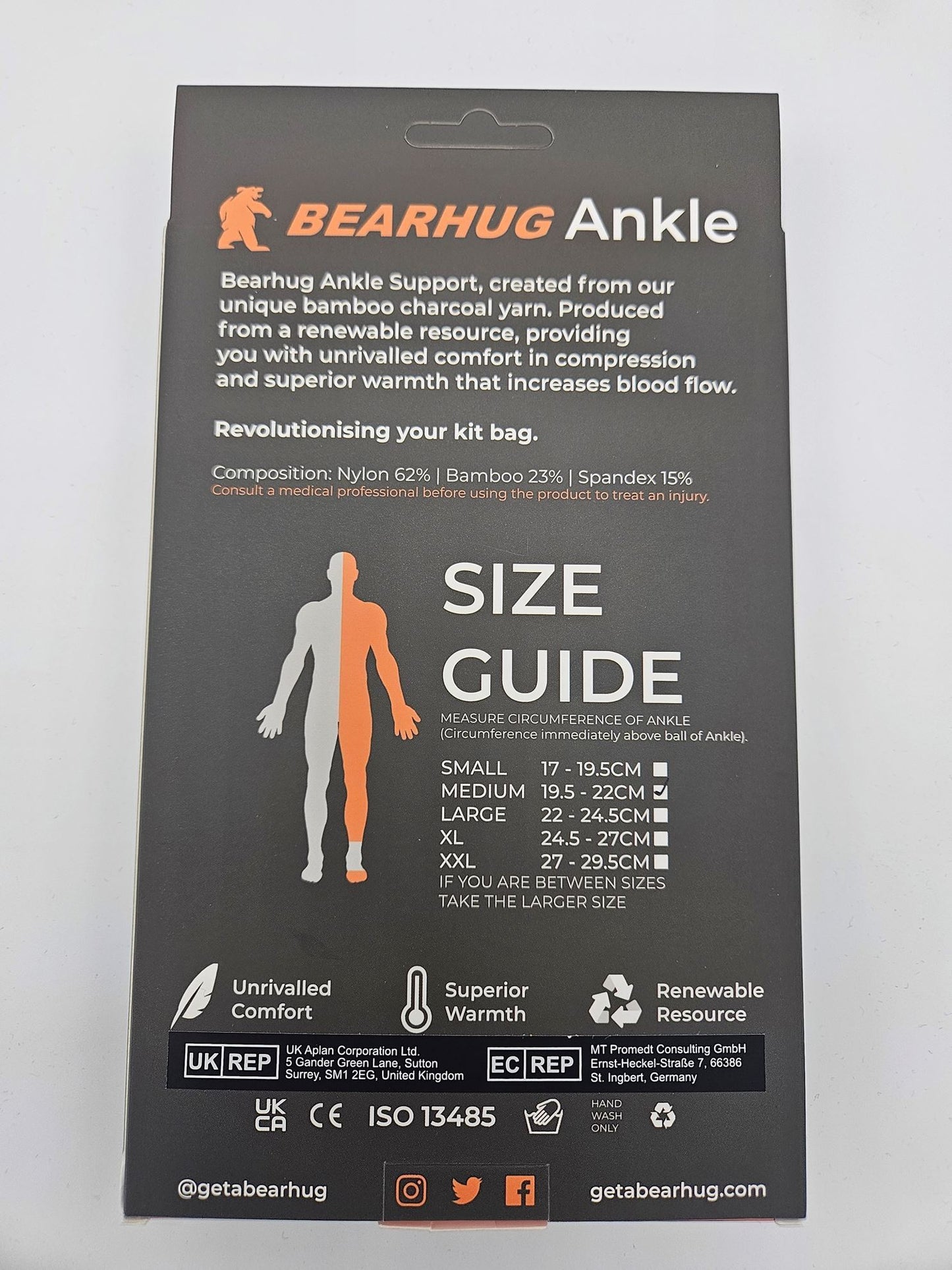 Bearhug - Ankle Compression Support Sleeve