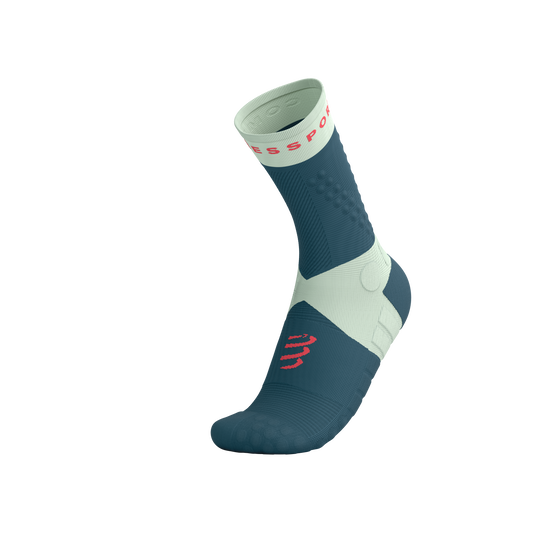 Compressport ULTRA TRAIL SOCKS V2.0 - STARGAZER/AQUA/FLUO RED