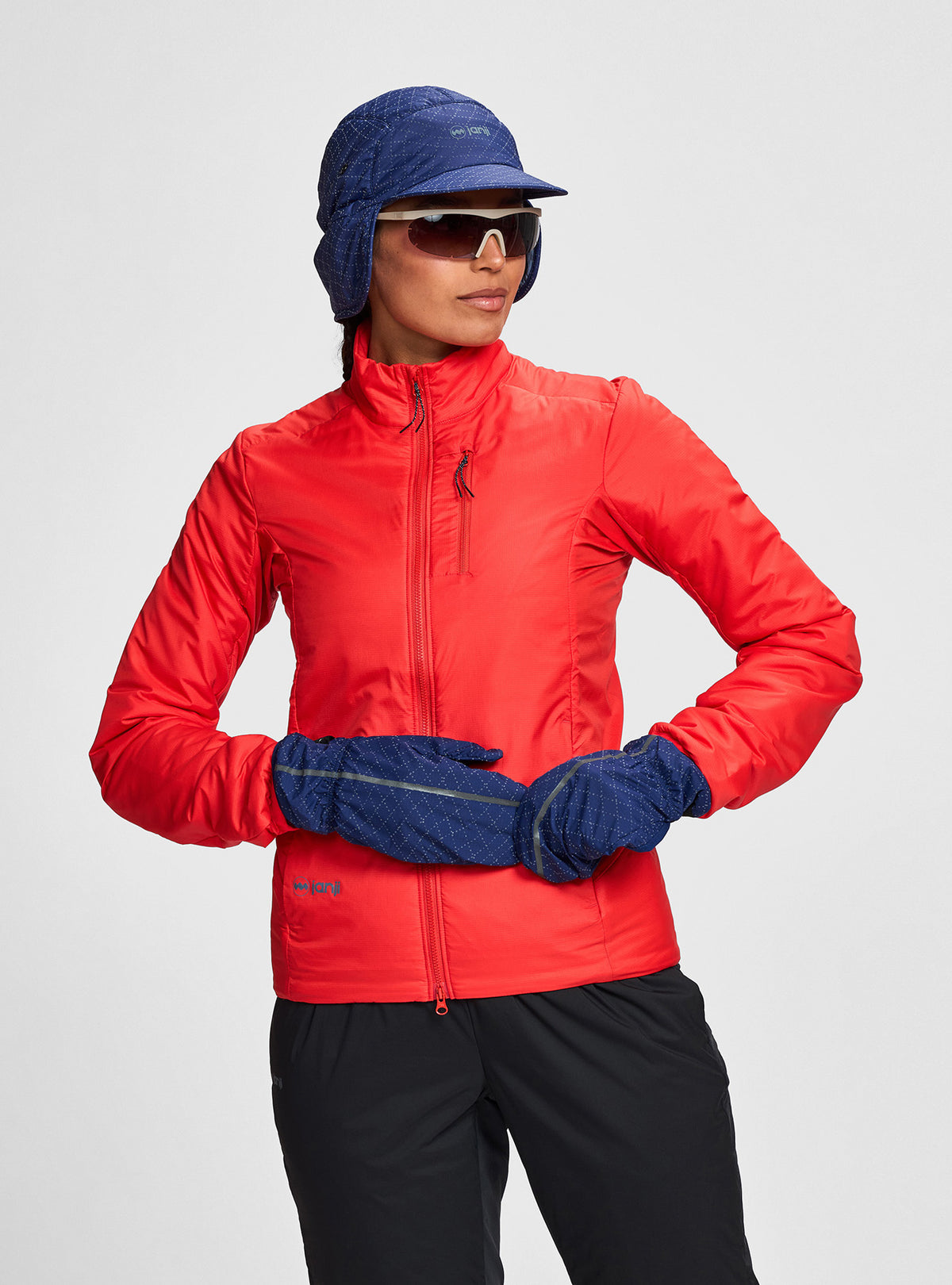 Janji Vortex Wind Block Gloves - Warpnet Hi-Vis Slipstream