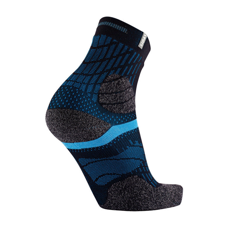SIDAS TRAIL DOUBLE CREW SOCKS BLACK/TURQ