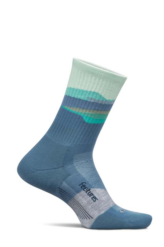 Feetures Trail Max Cushion Mini Crew - Tectonic Blue