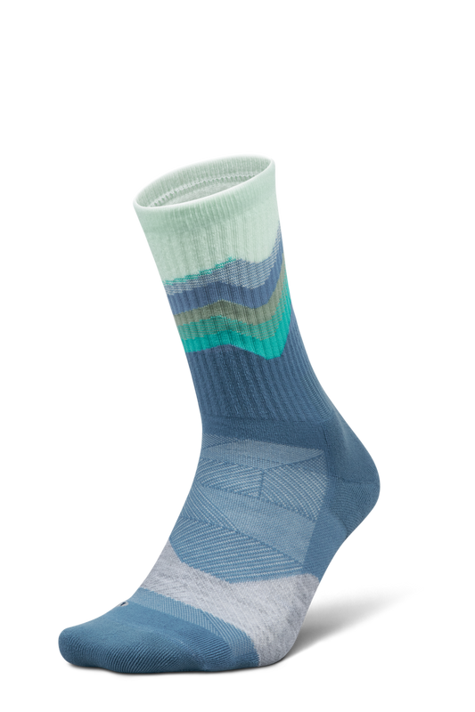 Feetures Trail Max Cushion Mini Crew - Tectonic Blue