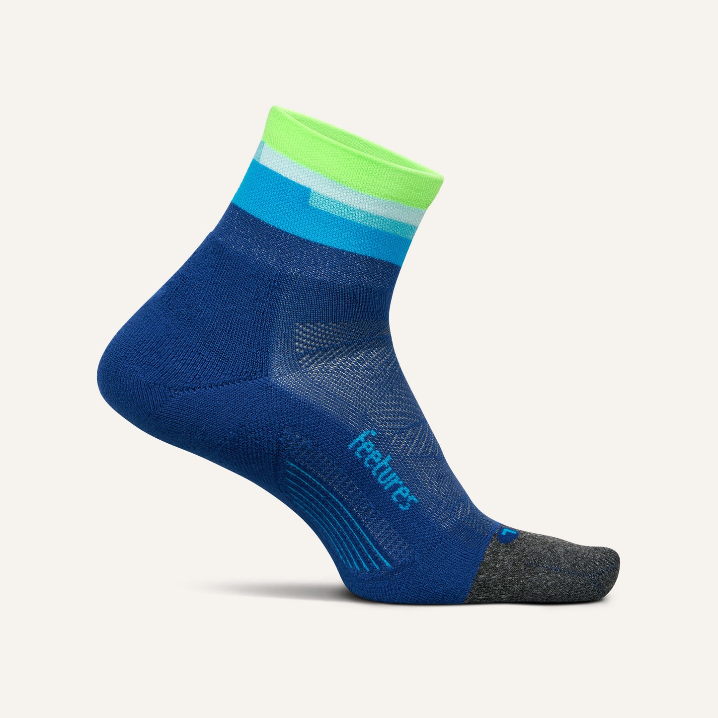 Feetures Elite Ultra Light Cushion Quarter - Surfboard Blue