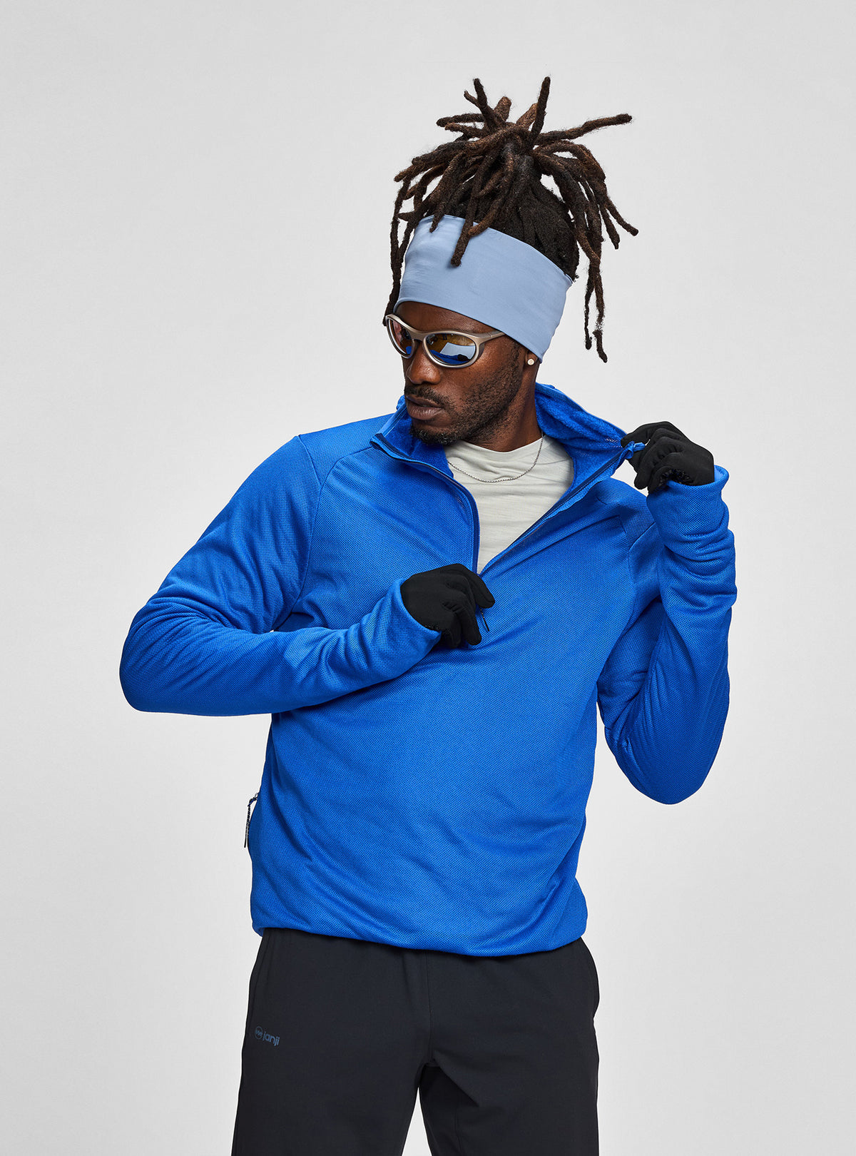 Janji M's AURAS Ultrafleece Hoodie - Cobalt
