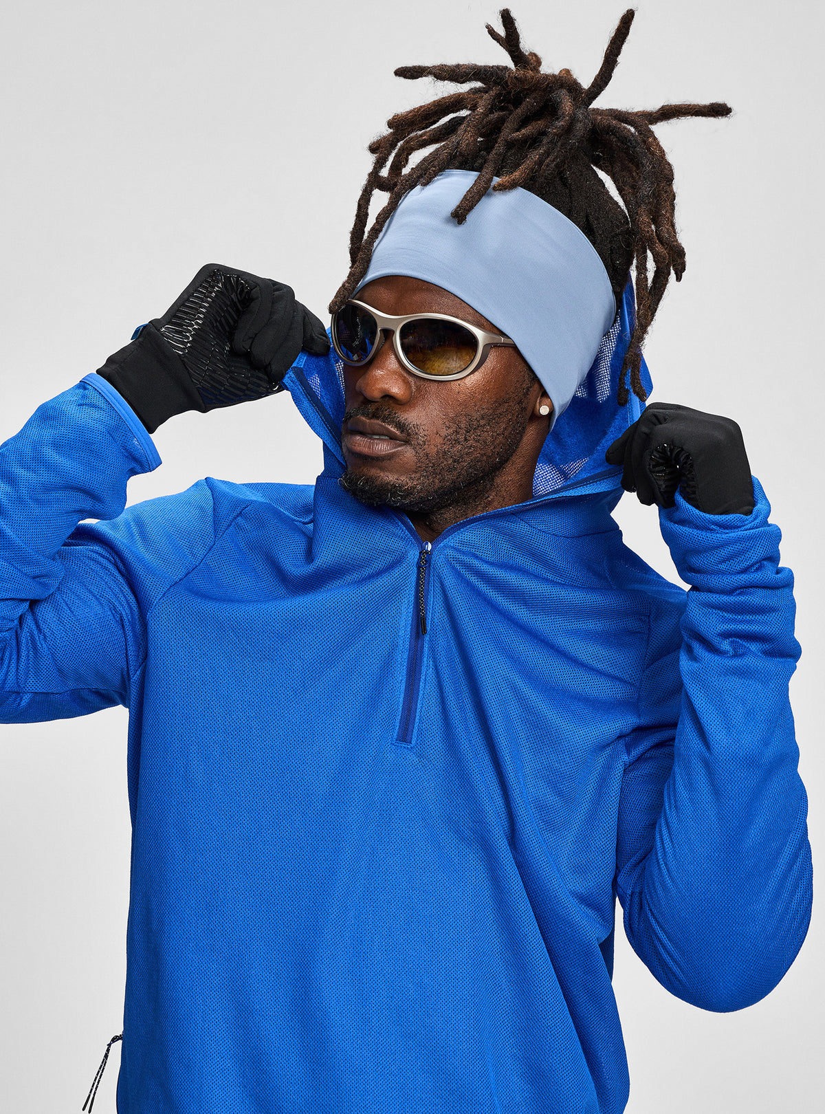 Janji M's AURAS Ultrafleece Hoodie - Cobalt