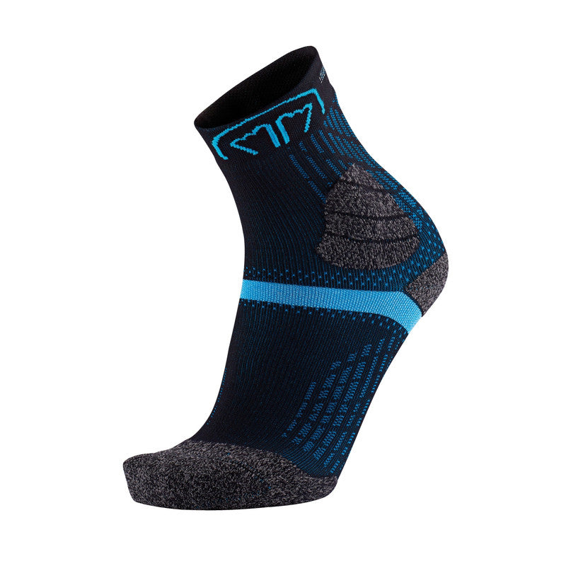 SIDAS TRAIL DOUBLE CREW SOCKS BLACK/TURQ