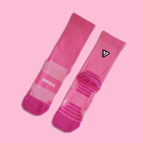 Versus Classic Pink Active Crew Tab Socks